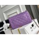 Chanel 22S Classic Flap bag Woven Gold Ball Purple Gold Hardware Mini 20 Lambskin Hass Factory leather 13x20x7cm