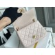 Chanel 22C Classic Flap bag Mini 18 Gold Ball Pink Gold Hardware Lambskin Hass Factory leather 13x18x7cm