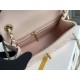 Chanel 22C Classic Flap bag Mini 18 Gold Ball Pink Gold Hardware Lambskin Hass Factory leather 13x18x7cm