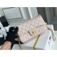 Chanel 22C Classic Flap bag Mini 20 Gold Ball Pink Gold Hardware Lambskin Hass Factory leather 13x20x7cm