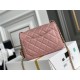 Chanel 22C Classic Flap bag Mini 18 Gold Ball Deep Pink Gold Hardware Lambskin Hass Factory leather 13x18x7cm