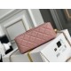 Chanel 22C Classic Flap bag Mini 18 Gold Ball Deep Pink Gold Hardware Lambskin Hass Factory leather 13x18x7cm