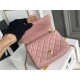 Chanel 22C Classic Flap bag Mini 18 Gold Ball Deep Pink Gold Hardware Lambskin Hass Factory leather 13x18x7cm