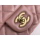 Chanel 22C Classic Flap bag Mini 20 Gold Ball Deep Pink Gold Hardware Lambskin Hass Factory leather 13x20x7cm