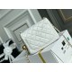 Chanel 22C Classic Flap bag Mini 18 Gold Ball White Gold Hardware Lambskin Hass Factory leather 13x18x7cm