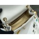 Chanel 22C Classic Flap bag Mini 18 Gold Ball White Gold Hardware Lambskin Hass Factory leather 13x18x7cm