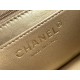 Chanel 22C Classic Flap bag Mini 20 Gold Ball White Gold Hardware Lambskin Hass Factory leather 13x20x7cm