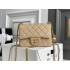 Chanel 22C Classic Flap bag Mini 18 Gold Ball Apricot Gold Hardware Lambskin Hass Factory leather 13x18x7cm