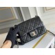 Chanel 23C Classic Flap bag Mini 18 Black and White Checkered Gold Ball Black Champagne Gold Hardware Lambskin Hass Factory leather 13x18x7cm