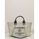 Chanel Beach Bag Beige Champagne Gold Hardware 38x32x18cm