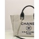 Chanel Beach Bag Beige Champagne Gold Hardware 38x32x18cm