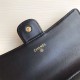 Chanel Classic Wallet Long Curved Cover 19cm Black Gold Hardware Lambskin Hass Factory leather 11x19x3cm