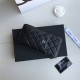 Chanel Classic Wallet Vertical Zipper 19cm Black Silver Hardware Lambskin Hass Factory leather 20x10x3cm