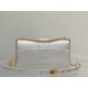 Dior 30 Montaigne East-West Small 21.5 White Smooth Calfskin Small Style Model: 9011S Size: 21.5 x 12 x 6 cm