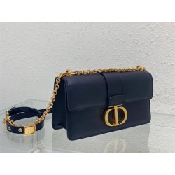 Dior 30 Montaigne East-West Small 21.5 Black Smooth Calfskin Small Style Model: 9011S Size: 21.5 x 12 x 6 cm