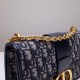 Dior 30 Montaigne Montaigne Chain Bag Medium 24 Classic Blue Oblique Model 9011 Size 25x15x8cm