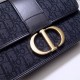 Dior 30 Montaigne Medium 24 Black Full Leather Model: 9008 Size: 24x6x17cm