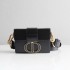 Dior 30 Montaigne MiniBox 17.5 Enamel Clasp Black Full Leather Model 9008s Size: 17.5x11.5x5cm