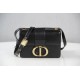 Dior 30 Montaigne Montaigne Chain Bag Medium 25 White Silver Clasp Full Leather Model 9011 Size 25x15x8cm