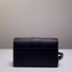 Dior 30 Montaigne Chain Bag, Medium 25, Black Grained Calfskin, Hardware: Black, Model 9011, Size: 25x15x8cm