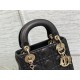 Lady Dior Mini Bag, 17, Black Lambskin, Champagne Gold Hardware, Size: 17cm