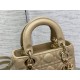 Lady Dior Small Bag, 20, Apricot, Gold Hardware, Grained Calfskin, Size: 20cm