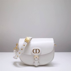 Dior Bobby Bag, White, Gold Hardware, Medium 22, Model 2020, Size: 22x17x6cm