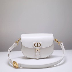 Dior Bobby Bag, White, Gold Hardware, Medium 22, Model 2020, Size: 22x17x6cm