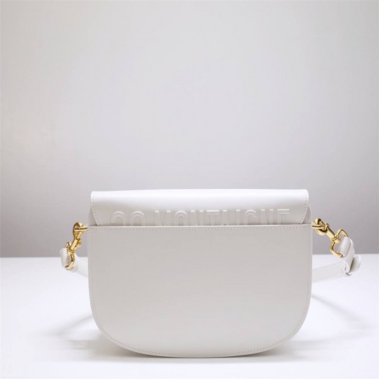 Dior Bobby Bag, White, Gold Hardware, Medium 22, Model 2020, Size: 22x17x6cm