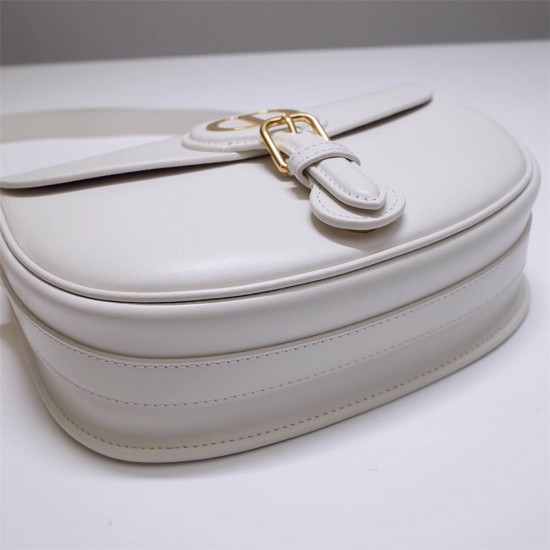 Dior Bobby Bag, White, Gold Hardware, Medium 22, Model 2020, Size: 22x17x6cm