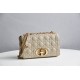 Dior Caro Chain Bag, Apricot, Gold Hardware, Calfskin, Medium 25, Size: 25.5x15.5x8cm