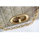 Dior Caro Chain Bag, Apricot, Gold Hardware, Calfskin, Medium 25, Size: 25.5x15.5x8cm