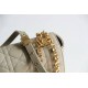 Dior Caro Chain Bag, Apricot, Gold Hardware, Calfskin, Medium 25, Size: 25.5x15.5x8cm