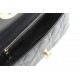 Dior Caro Chain Bag, Black, Gold Hardware, Calfskin, Small 20, Size: 20x12x7cm