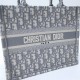 Dior Book Tote, Classic Grey Oblique Embroidery, Medium 36, Size: 36x27x16cm