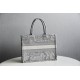 Dior Book Tote, Classic Grey Zoo Oblique Embroidery, Medium 36, Size: 36x27x16cm