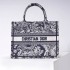 Dior Book Tote, Classic Zoo Oblique Embroidery, Small 26, Size: 26.5x21x14cm