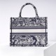 Dior Book Tote, Classic Zoo Oblique Embroidery, Small 26, Size: 26.5x21x14cm