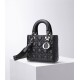 Lady Dior 4-Compartment Bag, 20, Black Lambskin, Silver Hardware, Gold Hardware, Model: 8878, Size: 20x16.5x8cm