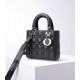 Lady Dior 4-Compartment Bag, 20, Black Lambskin, Silver Hardware, Gold Hardware, Model: 8878, Size: 20x16.5x8cm