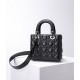 Lady Dior 4-Compartment Bag, 20, Black Lambskin, Silver Hardware, Gold Hardware, Model: 8878, Size: 20x16.5x8cm