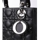 Lady Dior 4-Compartment Bag, 20, Black Lambskin, Silver Hardware, Gold Hardware, Model: 8878, Size: 20x16.5x8cm