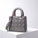 Lady Dior Four Blocks 20 (Style: 8878) Lambskin, Gray, Silver Hardware, Size: 20x16.5x8cm