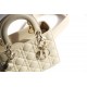 Lady Dior Four Blocks 20 (Style: 8878) Lambskin, Apricot, Enamel Hardware, Size: 20x16.5x8cm