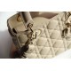 Lady Dior Four Blocks 20 (Style: 8878) Lambskin, Apricot, Enamel Hardware, Size: 20x16.5x8cm