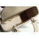 Lady Dior Four Blocks 20 (Style: 8878) Lambskin, Apricot, Enamel Hardware, Size: 20x16.5x8cm