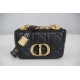 Dior Caro 2023 Micro Mini (Style: 2023 Mini) Soft Calfskin, Black, Gold Hardware, Size: 13x8x4cm