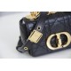 Dior Caro 2023 Micro Mini (Style: 2023 Mini) Soft Calfskin, Black, Gold Hardware, Size: 13x8x4cm