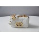 Dior Caro 2023 Micro Mini (Style: 2023 Mini) Soft Calfskin, White, Gold Hardware, Size: 13x8x4cm