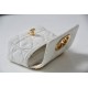 Dior Caro 2023 Micro Mini (Style: 2023 Mini) Soft Calfskin, White, Gold Hardware, Size: 13x8x4cm